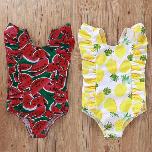Colorful Printed Sleeve One - Piece Swimsuit for Kids - Sizes 6M to 5Y - Aqova