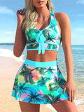 Conservative Split Swimwear Skirt - Large Print for Stylish Comfort - Aqova