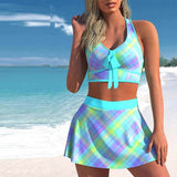 Conservative Split Swimwear Skirt - Large Print for Stylish Comfort - Aqova
