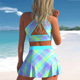 Conservative Split Swimwear Skirt - Large Print for Stylish Comfort - Aqova