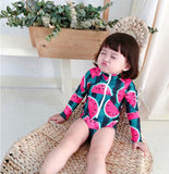 Cool Watermelon Children's Swimwear - Long Sleeve Baby Girl Beach Set - Aqova