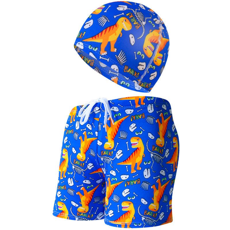 Cute Cartoon Beach Pants and Cap for Kids - Summer Swimwear Set - Aqova
