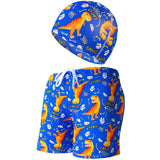 Cute Cartoon Beach Pants and Cap for Kids - Summer Swimwear Set - Aqova
