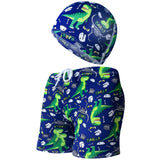 Cute Cartoon Beach Pants and Cap for Kids - Summer Swimwear Set - Aqova