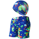 Cute Cartoon Beach Pants and Cap for Kids - Summer Swimwear Set - Aqova