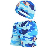 Cute Cartoon Beach Pants and Cap for Kids - Summer Swimwear Set - Aqova