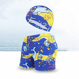 Cute Cartoon Beach Pants and Cap for Kids - Summer Swimwear Set - Aqova