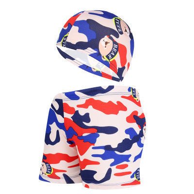 Cute Cartoon Beach Pants and Cap for Kids - Summer Swimwear Set - Aqova