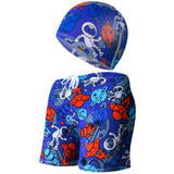 Cute Cartoon Beach Pants and Cap for Kids - Summer Swimwear Set - Aqova