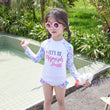 Cute Children's One - Piece Swimsuit - Long Sleeves, Sunscreen Protection - Aqova
