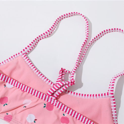 Cute Girls Split Swimsuit - Fashionable Nylon Swimwear for Summer Fun - Aqova