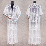 Elegant Beach Blouse - Lightweight Lace Swimwear Perfect for Summer - Aqova