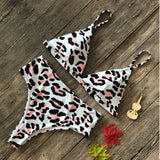 Europe and the United States sexy explosions swimsuit leopard snake pattern high waist ladies bikini - Aqova