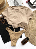 European And American Bikini Sexy Backless Swimsuit Swimsuit Women - Aqova