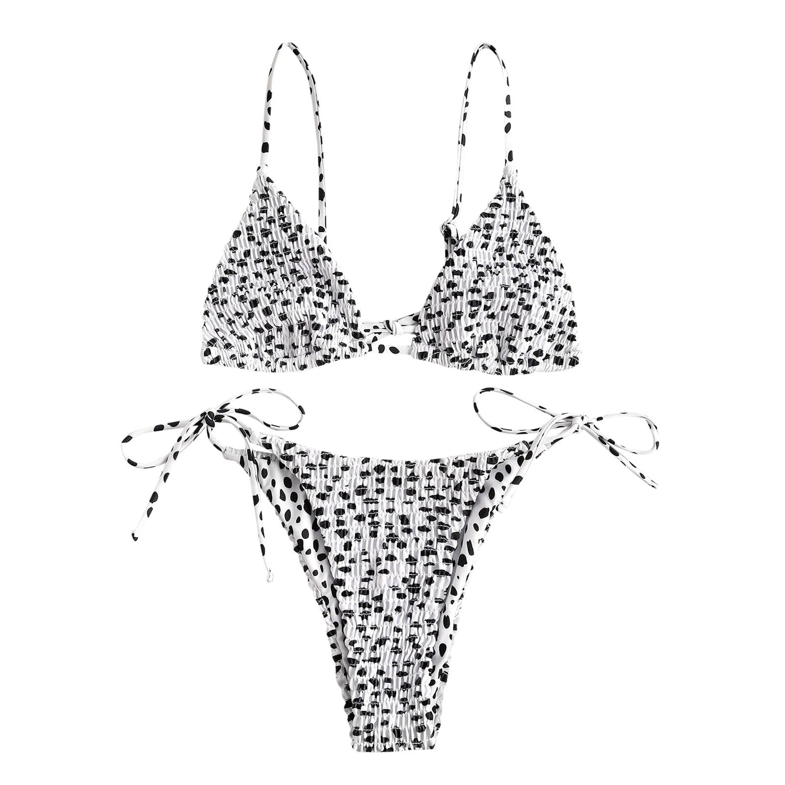 European And American Ladies Split Print Bikini Swimsuit - Aqova
