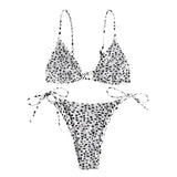 European And American Ladies Split Print Bikini Swimsuit - Aqova