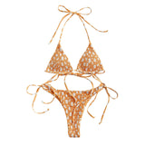 European And American Ladies Split Print Bikini Swimsuit - Aqova