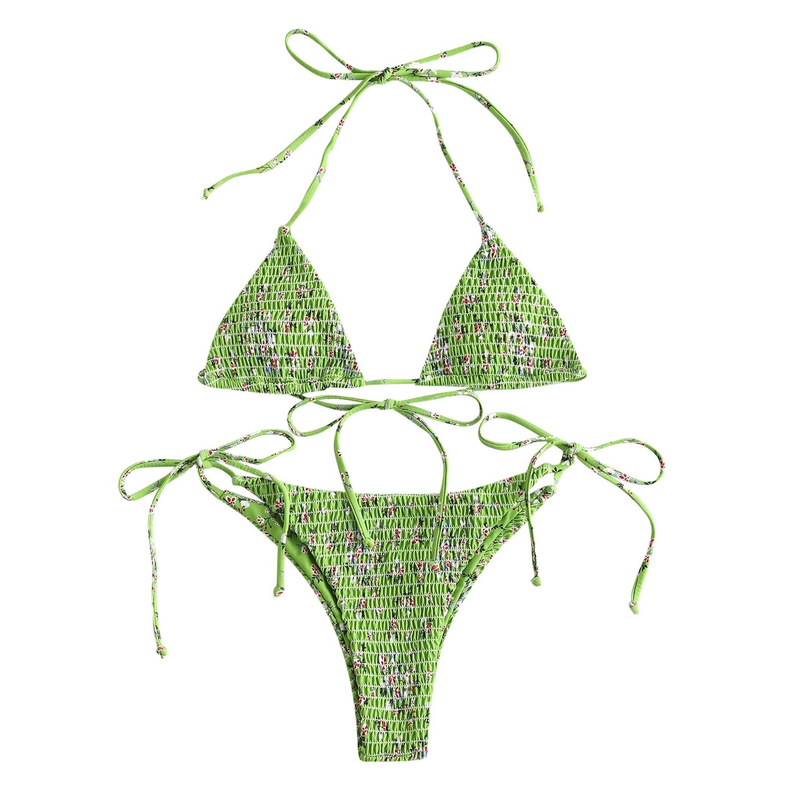 European And American Ladies Split Print Bikini Swimsuit - Aqova