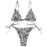 European And American Ladies Split Print Bikini Swimsuit - Aqova