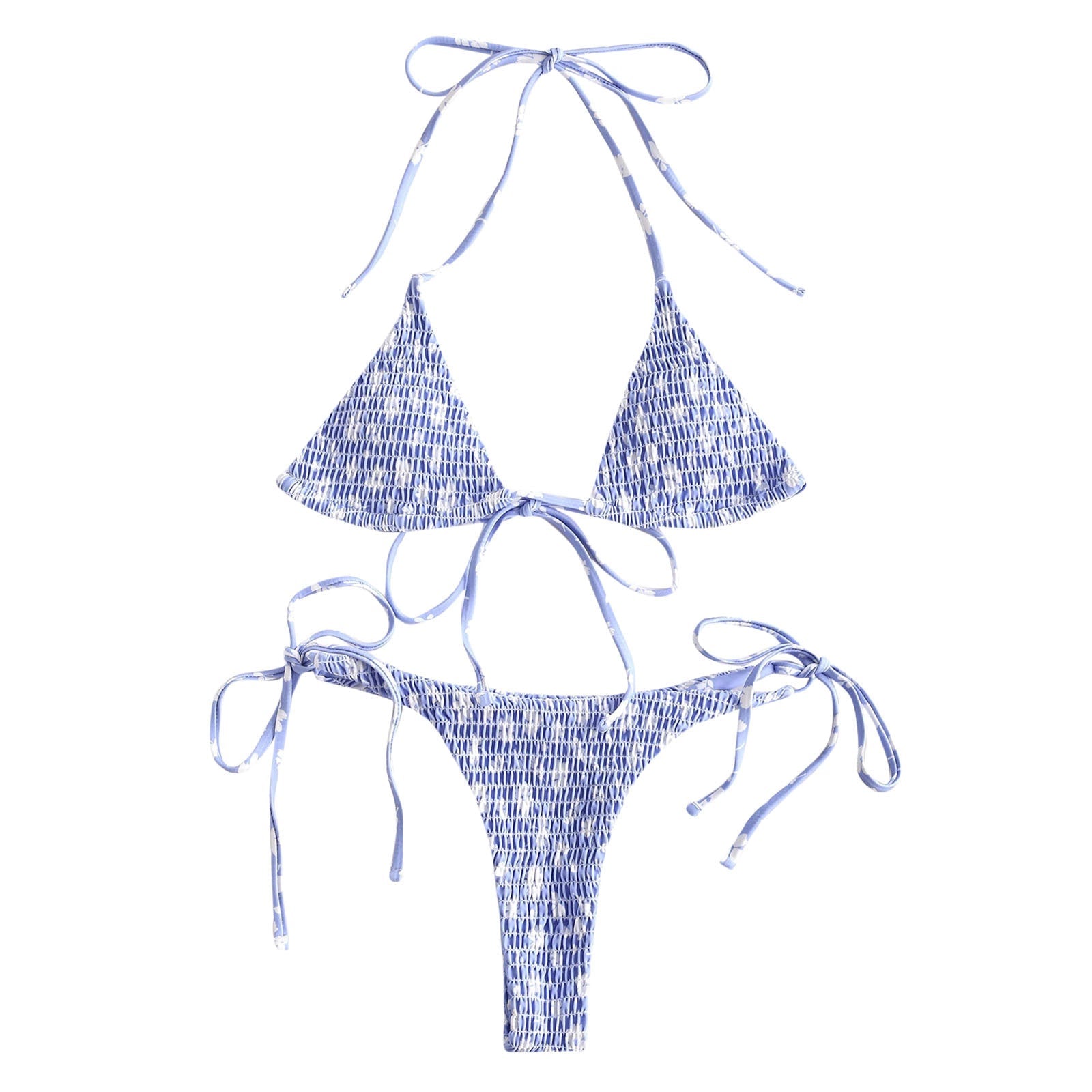 European And American Ladies Split Print Bikini Swimsuit - Aqova