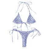 European And American Ladies Split Print Bikini Swimsuit - Aqova
