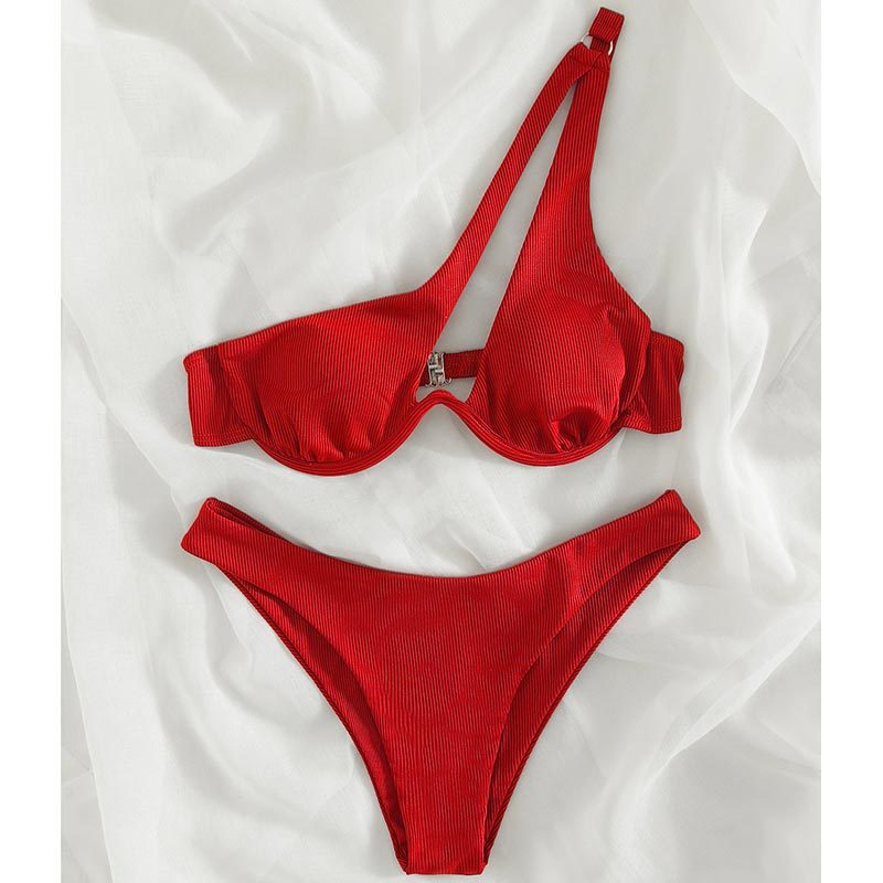 European And American Style Lns Solid Color Swimsuit - Aqova