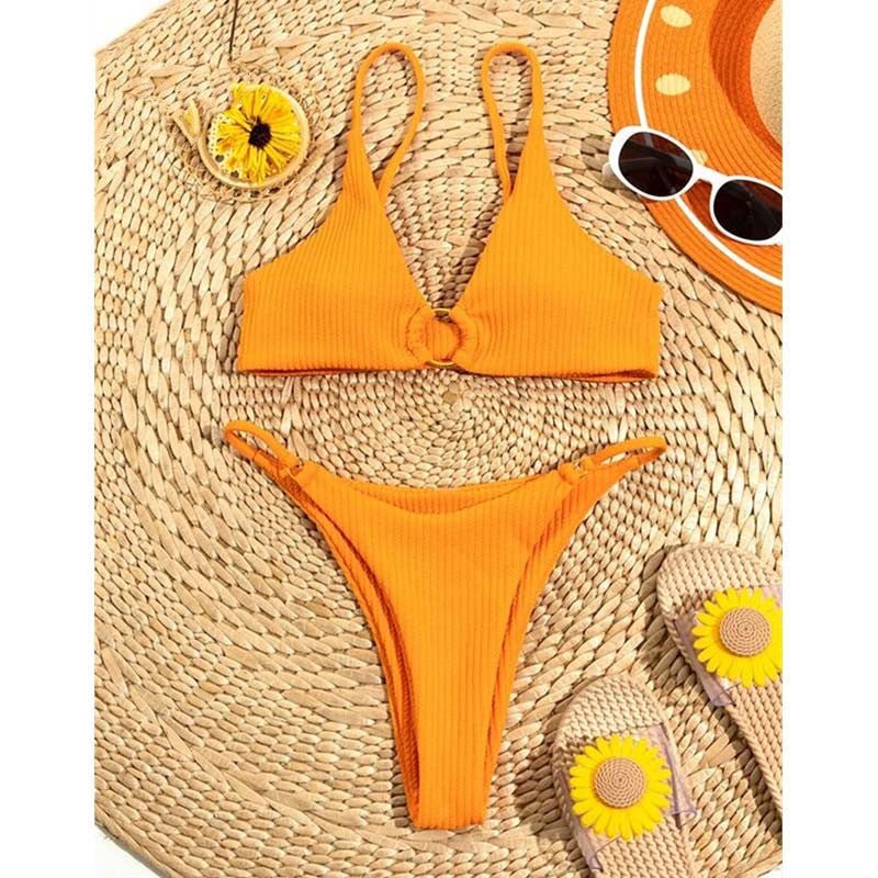 European And American Style Lns Solid Color Swimsuit - Aqova