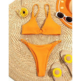 European And American Style Lns Solid Color Swimsuit - Aqova