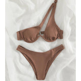 European And American Style Lns Solid Color Swimsuit - Aqova