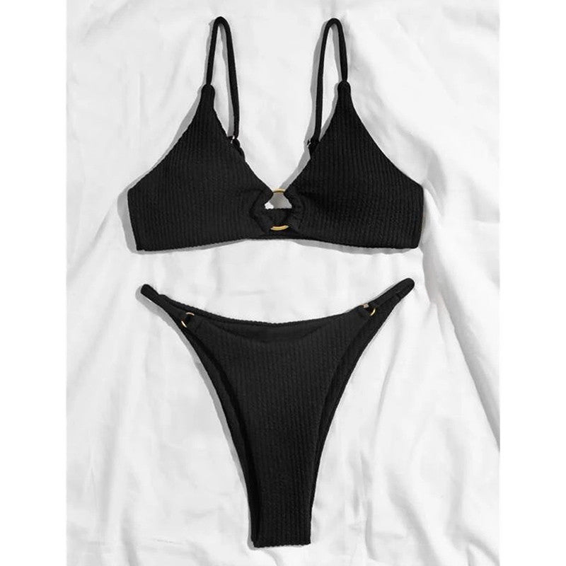 European And American Style Lns Solid Color Swimsuit - Aqova