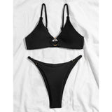 European And American Style Lns Solid Color Swimsuit - Aqova