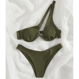 European And American Style Lns Solid Color Swimsuit - Aqova