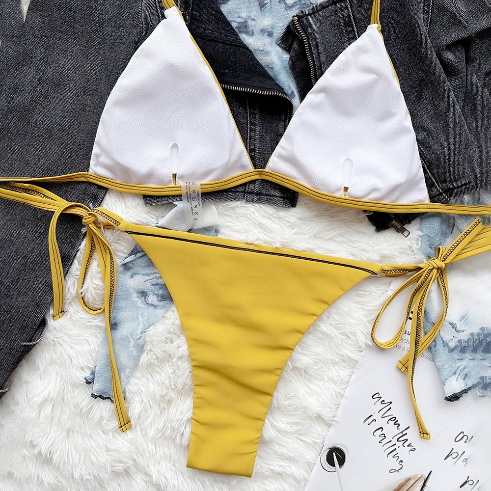 European And American Swimsuit With Triangle Strap - Aqova