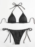 Fashion Bikini Split Bandage Swimsuit - Aqova
