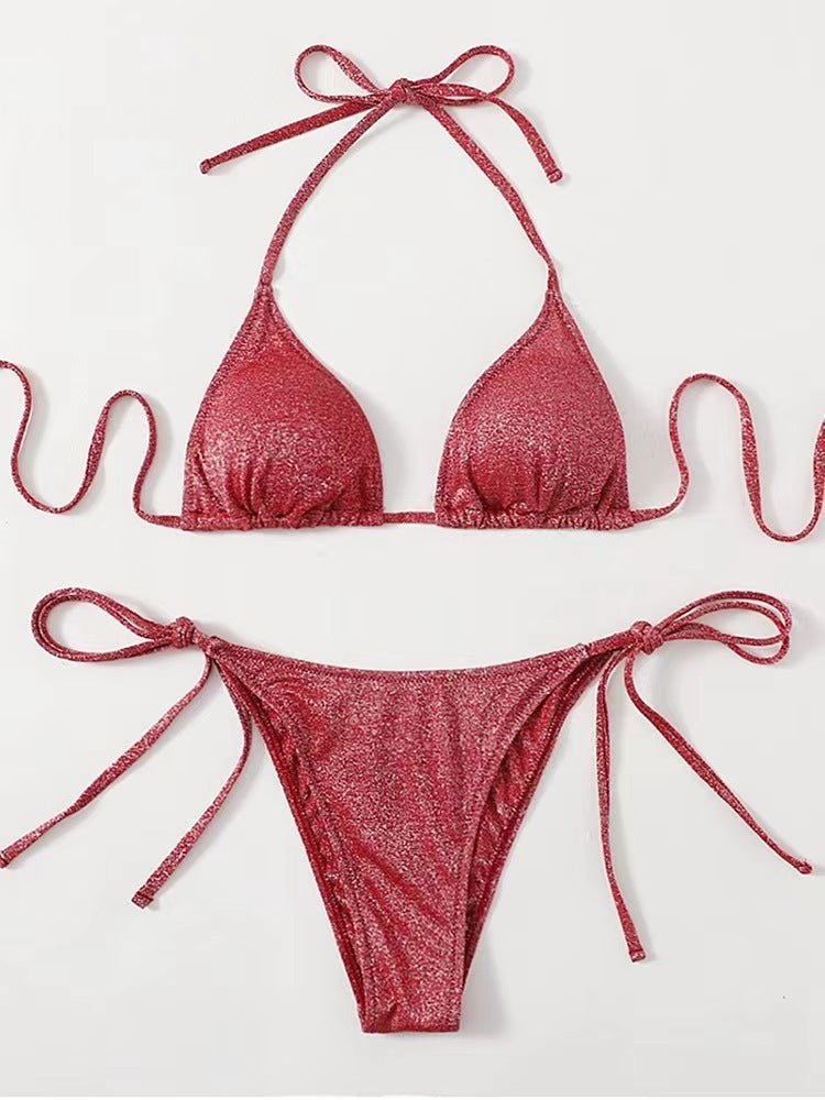 Fashion Bikini Split Bandage Swimsuit - Aqova