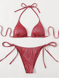 Fashion Bikini Split Bandage Swimsuit - Aqova