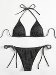 Fashion Bikini Split Bandage Swimsuit - Aqova
