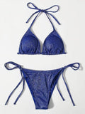 Fashion Bikini Split Bandage Swimsuit - Aqova