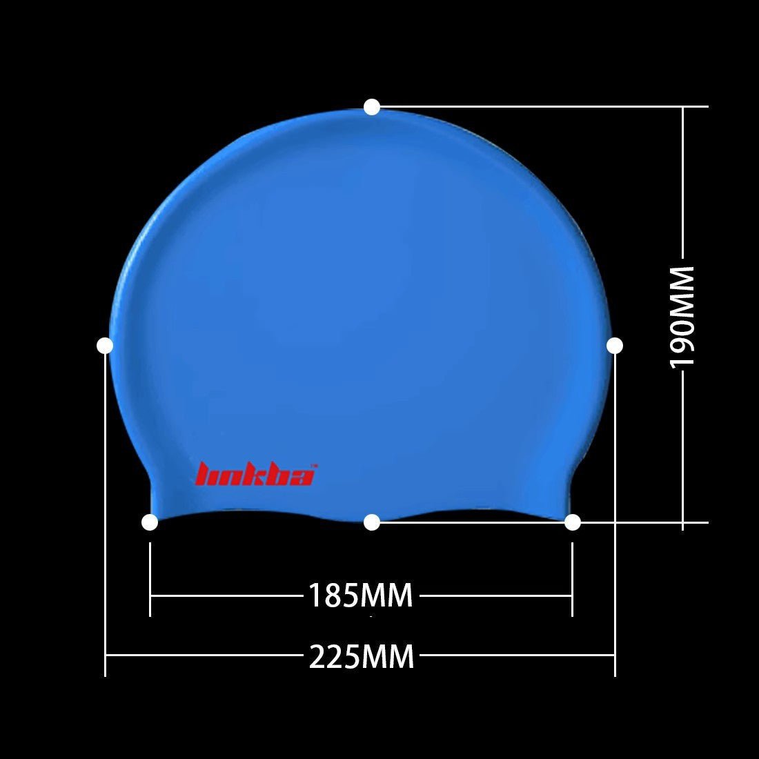 Fashion Professional Waterproof Swimming Cap - Silicone Earmuffs Included - Aqova