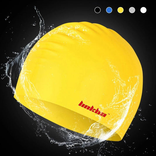 Fashion Professional Waterproof Swimming Cap - Silicone Earmuffs Included - Aqova