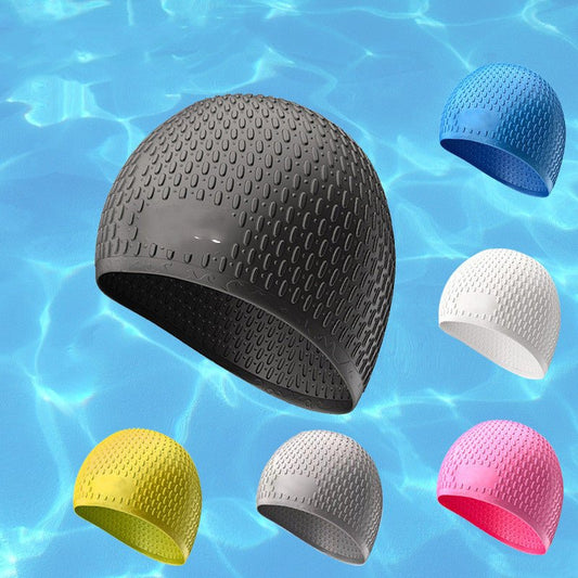 Fashion Silicone Water Drop Swimming Cap - Adult Swimwear in 9 Colors - Aqova