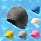 Fashion Silicone Water Drop Swimming Cap - Adult Swimwear in 9 Colors - Aqova