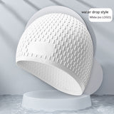 Fashion Silicone Water Drop Swimming Cap - Adult Swimwear in 9 Colors - Aqova