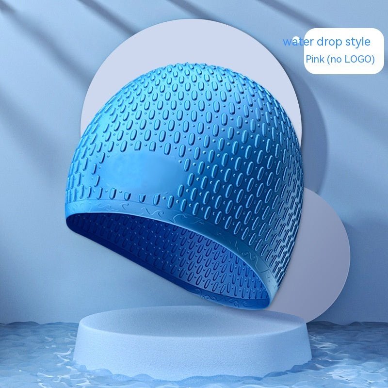 Fashion Silicone Water Drop Swimming Cap - Adult Swimwear in 9 Colors - Aqova