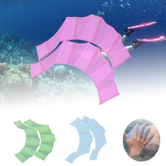 Frog Silicone Handcuffs - Swim Faster with Hydrodynamic Webbed Design - Aqova