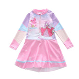 Girls' Dress - Style Long - Sleeved Swimsuit - Comfortable and Stylish Swimwear - Aqova