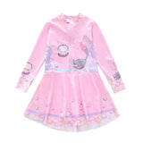 Girls' Dress - Style Long - Sleeved Swimsuit - Comfortable and Stylish Swimwear - Aqova