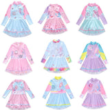 Girls' Dress - Style Long - Sleeved Swimsuit - Comfortable and Stylish Swimwear - Aqova