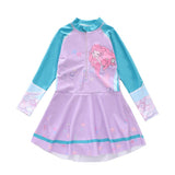 Girls' Dress - Style Long - Sleeved Swimsuit - Comfortable and Stylish Swimwear - Aqova