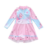 Girls' Dress - Style Long - Sleeved Swimsuit - Comfortable and Stylish Swimwear - Aqova